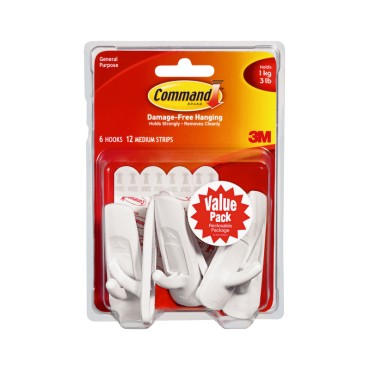 3 M 17002 COMMAND SMALL HOOKS