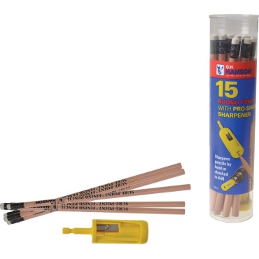 C H Hanson 02010 15PK ROUND PENCIL