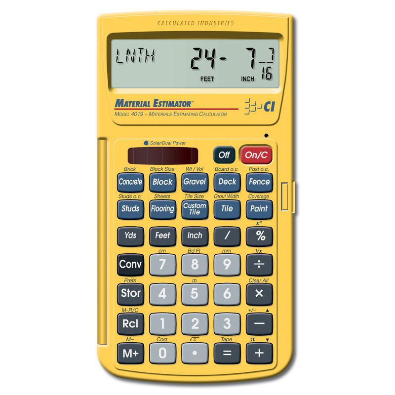 Calculated Industries 4019 MATERIAL ESTIM CALCULATOR