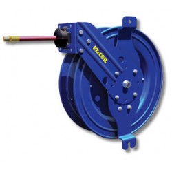 general industrial applications EZ-Coil safety system equipped 1/2x50 less hose 300PSI Air/Water Side mount reel with guide arm 