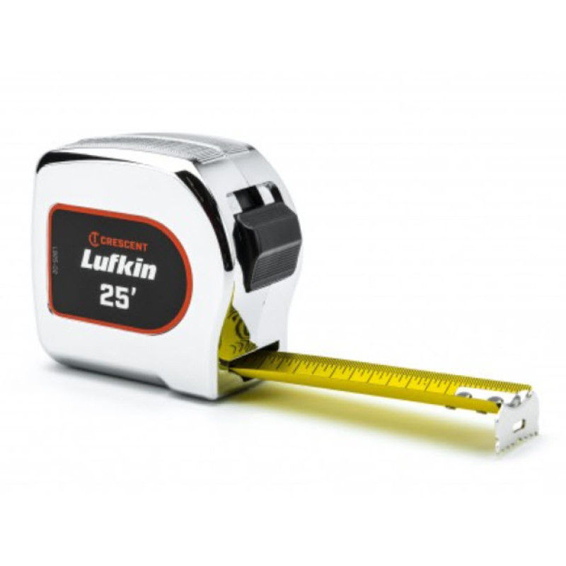 Crescent L925-02 Tape Measure 1-1/8" x 25' Chrome Case