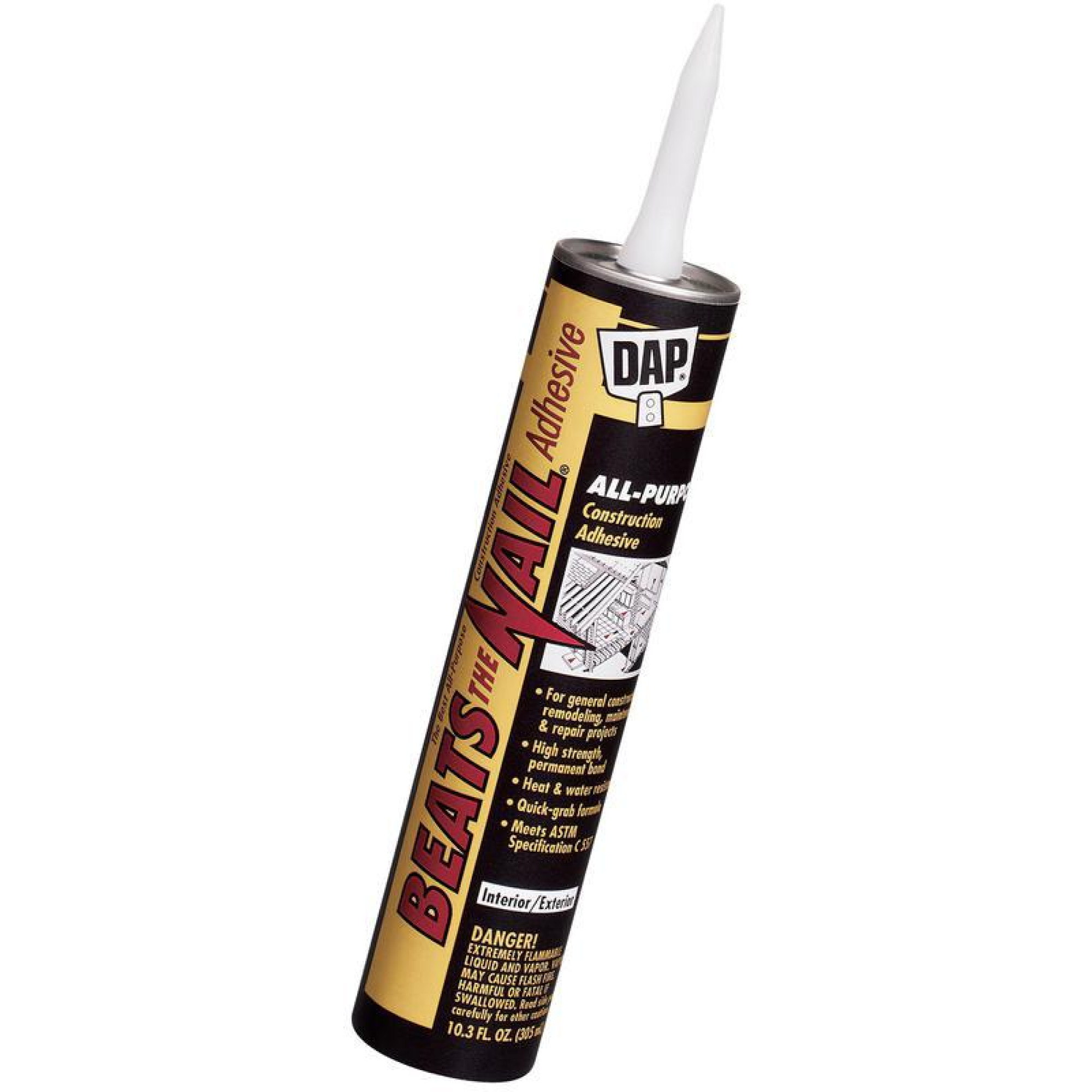 DAP 25082 10.3 OZ BEATS NAILS ADHESIVE DAP 25082 10.3 OZ BEATS NAILS ADHESIVE