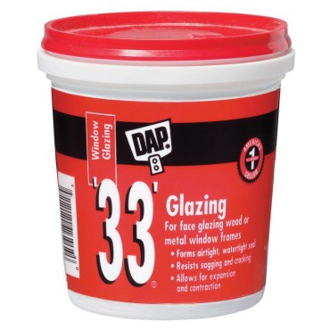 DAP  12120 1/2PT 33 WHITE GLAZING COMPOUND