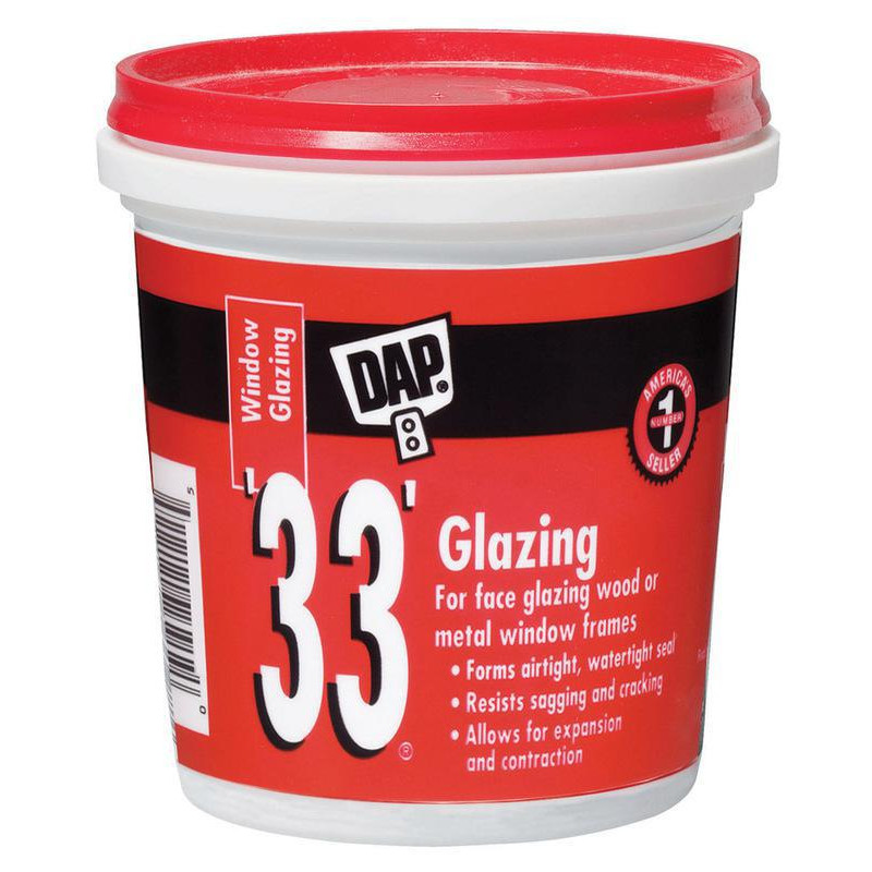 DAP  12120 1/2PT 33 WHITE GLAZING COMPOUND