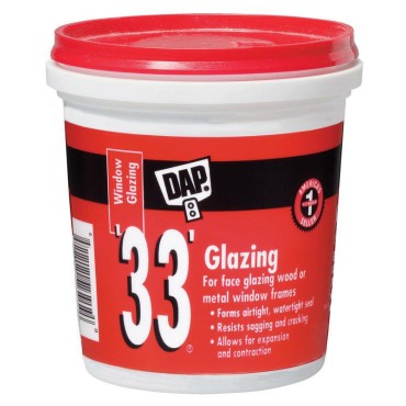 DAP  12121 PINT 33 WHITE GLAZING COMPOUND