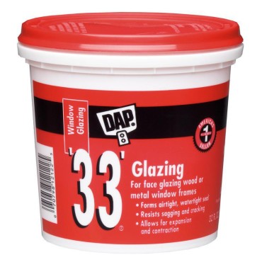 DAP  12122 QT 33 WHITE GLAZING COMPOUND