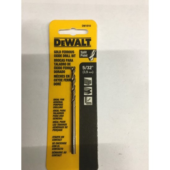 Wylaco Supply DeWALT DW1910 Gold Ferrous Oxide Drill Bit Split Point