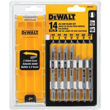 DEWALT 14-Piece T-Shank Jig Saw Blade Set w/Case