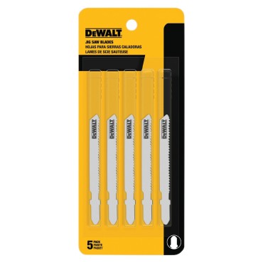 DEWALT DW3776-5 3" 24 TPI Cobalt Steel T-Shank Jig Saw Blade 5 Pack