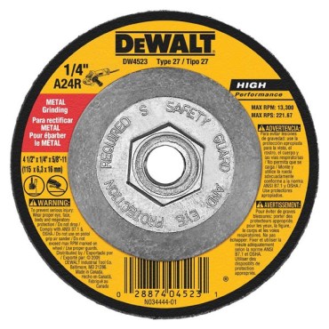 DEWALT 4-1/2" x 1/4" x 5/8" General Purpose Metal Grinding Wheel