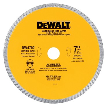 DEWALT DW4702 7" Industrial Dry/wet Diamond Blade