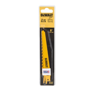 DeWALT DW4801 6" 3TPI Wood Bi-Metal Saw Blade Pk5