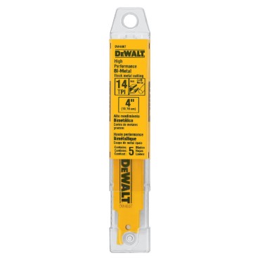 DeWALT DW4807 4" 14TPI Straight Back Bi-Metal Saw Blade 5 Pack