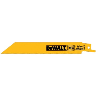 DEWALT 6" 18TPI Straight Back Bi-Metal Recip. Saw Blades (5 Pack)