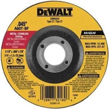 DEWALT 4-1/2" x .045" x 7/8" Thin Cutting Wheel DCW