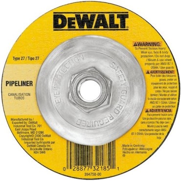 DEWALT 4-1/2' x 1/8" x 5/8"-11 Pipeline Cutting/Grinding Wheel