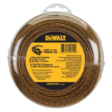 DeWalt DWO1DT915 144-Ft Spool 0.095-in Trimmer Line