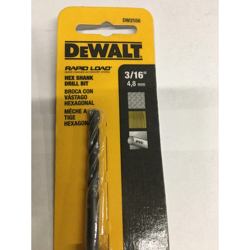 DeWALT DW2556 3/16" Hex Shank Drill Bit 