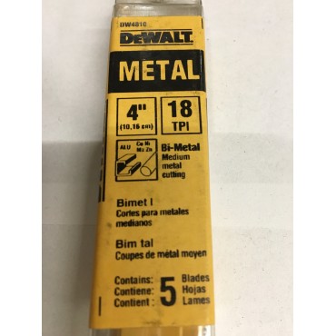 DeWALT DW4810 4" Metal Medium Cutting Saw Blades Pk5