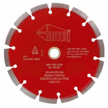 Diteq D96205 4" Segmented Rim Diamond Saw Blade