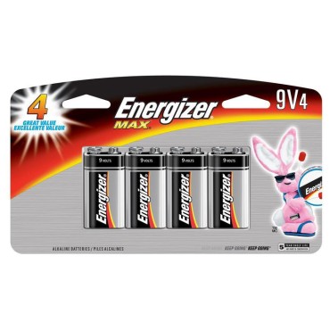 Energizer 522BP-4H 4PK 9V ALK BATTERY