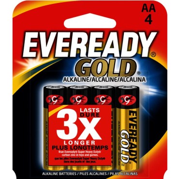 Energizer A91BP-4 AA GOLD ALK BATTERY