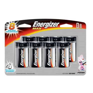 Energizer E95BP-8H D-8 ALKALINE BATTERY