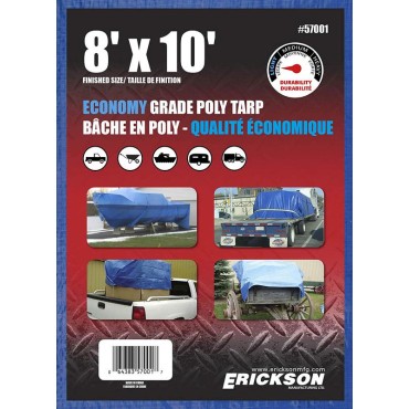 Erickson 57001 8x10 BLUE POLY TARP   