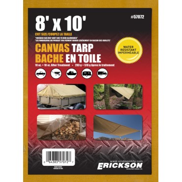 Erickson 57072 8X10 CANVAS TARP