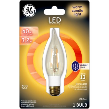 GE Consumer Products 33031 LED 40W CAM VINT BULB   