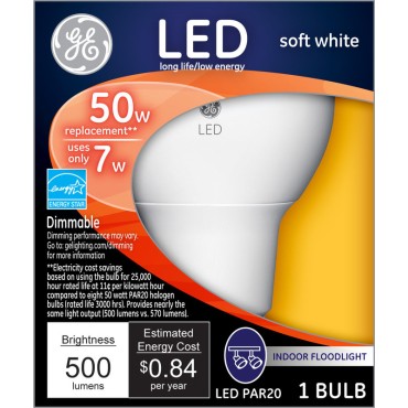 GE Consumer Products 74374 LED 50W PAR20 FLOOD     