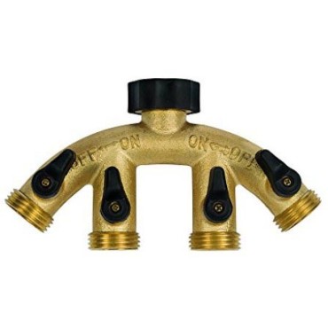 Gilmour 800444 4WAY BRASS SHUT-OFF