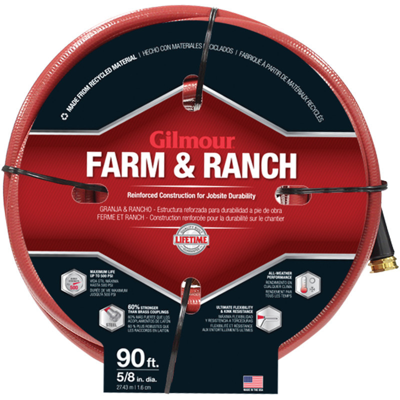 Gilmour 829901 5/8x90 RUBBR/VINYL HOSE