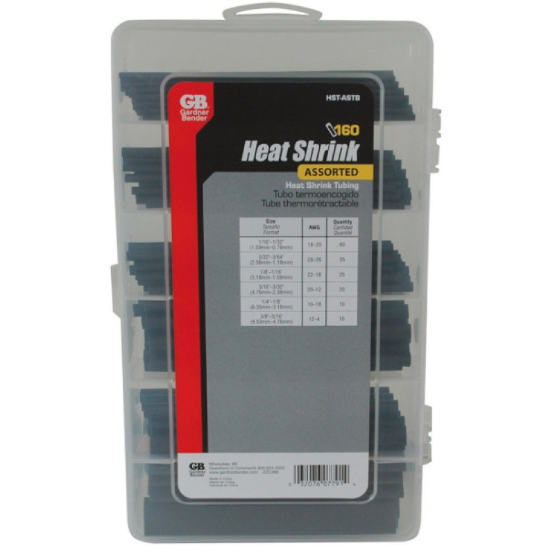 Gardner Bender HST-ASTB BLK HEAT SHRINK      