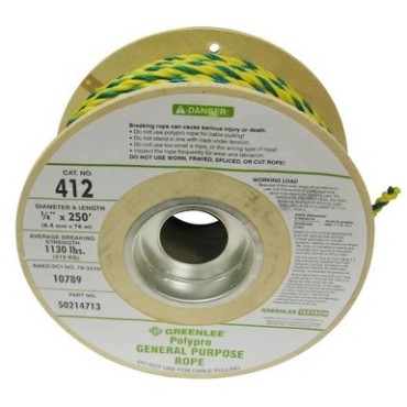 Greenlee POLY PRO ROPE 1/4X250FEET              