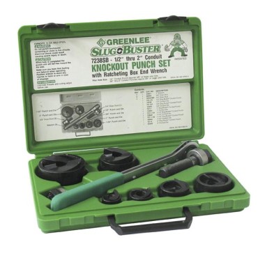 Greenlee Slug-Buster Knockout Kit with Ratchet Wrench 1/2" thru 2"