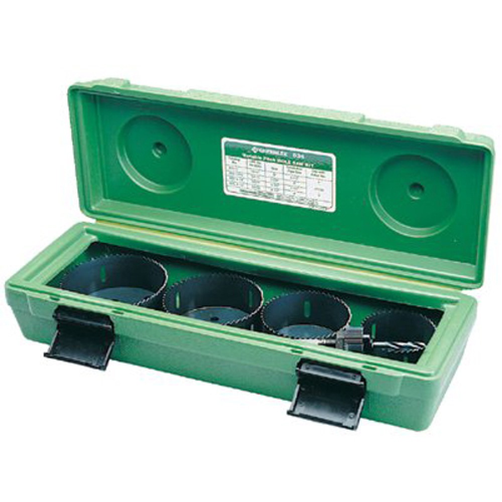 Wylaco Supply Greenlee BiMetal Hole Saw Kit Conduit Sizes 21/2" 4"