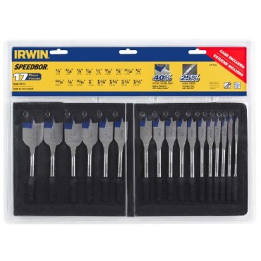 Irwin 1774248 17 Piece Speedbor Blue Groove Set