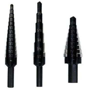 IRWIN 10502 3PC STEP DRILL BIT SET  