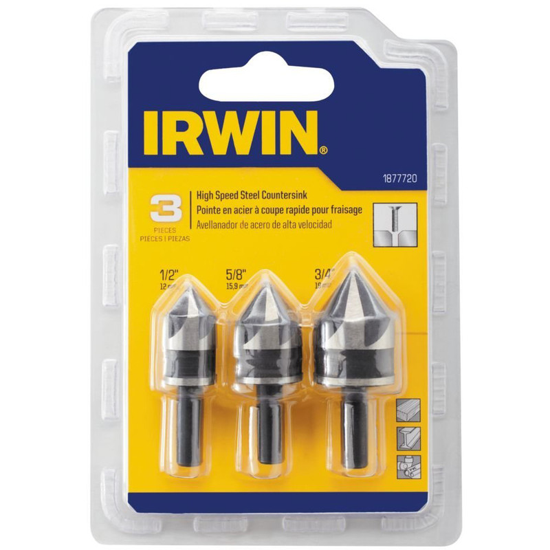 IRWIN 1877720 3PC COUNTERSINK SET   