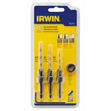 IRWIN 1882793 4PC COUNTERSINK SET