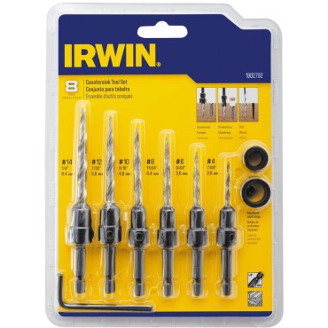 IRWIN 1882792 8PC COUNTERSINK SET   