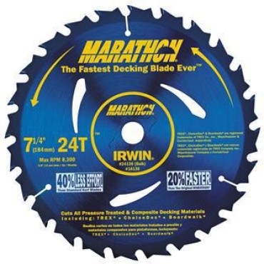 IRWIN 14130 7 1/4 24T MARATHON BLD