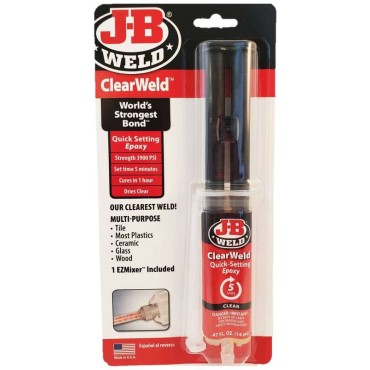 J-B Weld 50114 14ml CLEARWELD SYRINGE  