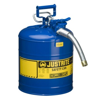 Justrite Type Ii Accuflow™ Steel Safety Can For Flammables, 5 Gal., S/s Flame Arrester, 1