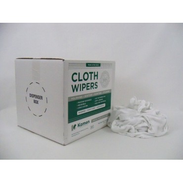 Kamen Wiping Materials 41002 8lb WHITE KNIT BOX RAGS