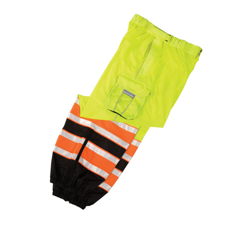 Kishigo 3173 Premium Brilliant Series Ultimate Reflective Mesh Pants [Lime]
