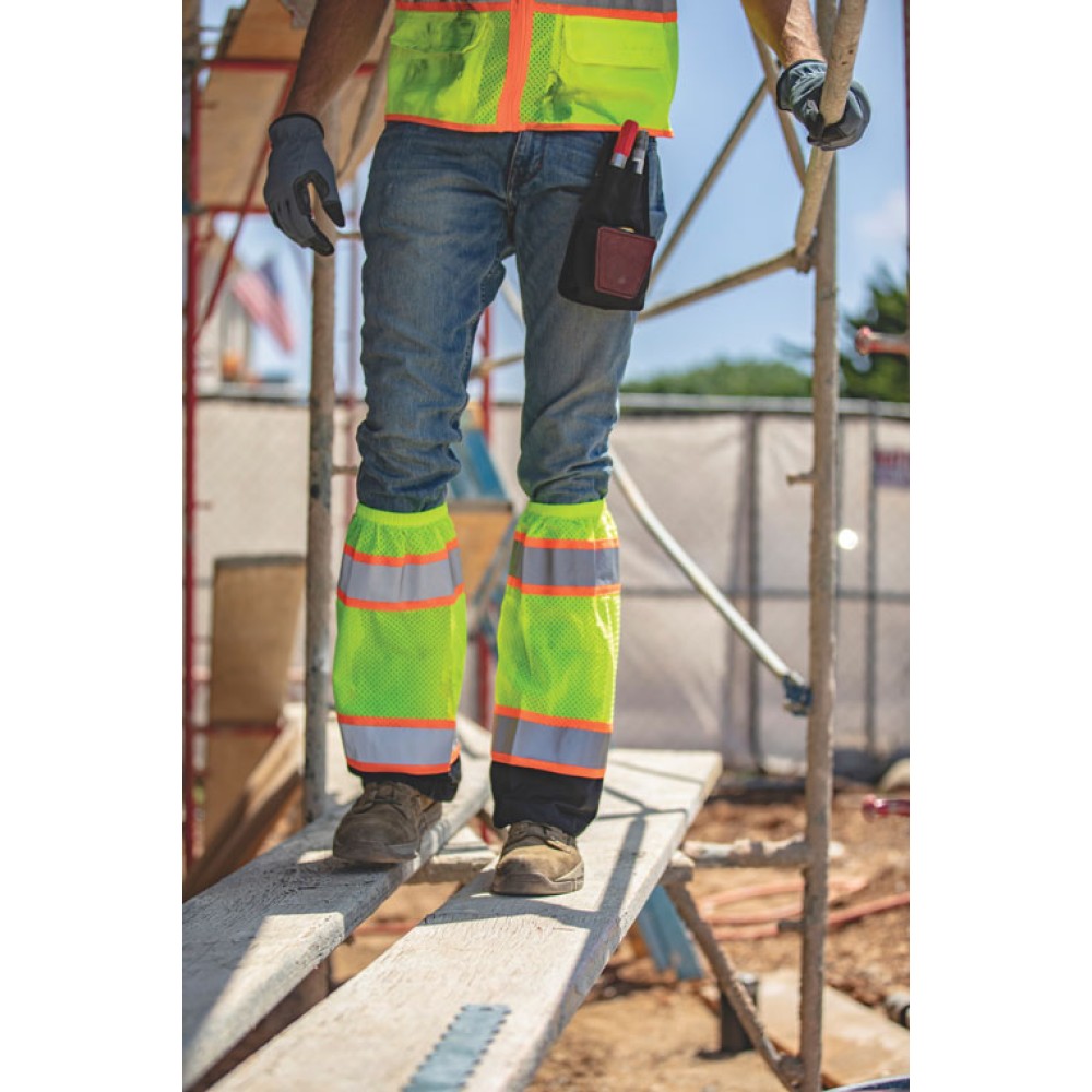 Kishigo 3932 Premium Black Series Mesh Gaiters [Lime]