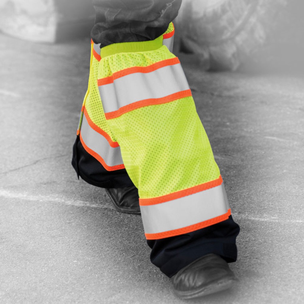 Kishigo 3932 Premium Black Series Mesh Gaiters [Lime]