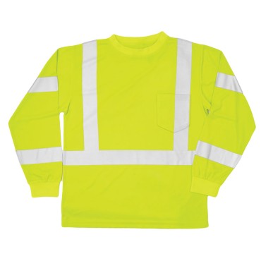 Kishigo 9145 Long Sleeve Class 3 T-Shirt [Lime]